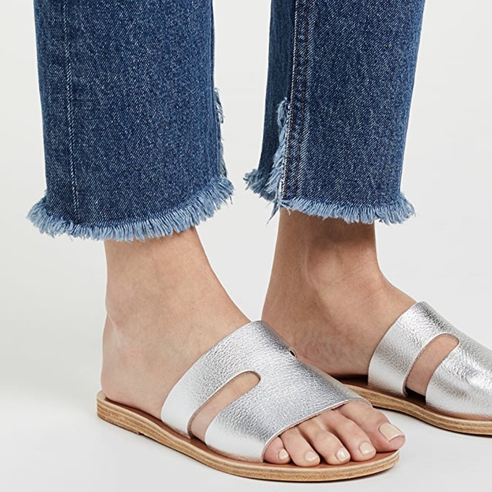 Ancient Greek Sandals Apteros 36 Silver